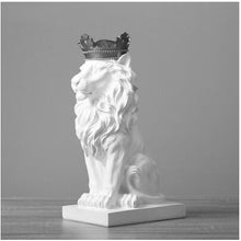 Load image into Gallery viewer, Nordic Handsome Crown Lion Resin Statues Ornament Home Decoration Crafts Mascot Modern Office Desktop Figurines Sculptures Art