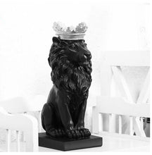 Load image into Gallery viewer, Nordic Handsome Crown Lion Resin Statues Ornament Home Decoration Crafts Mascot Modern Office Desktop Figurines Sculptures Art