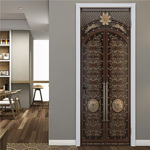 Load image into Gallery viewer, Retro Wooden Door Stickers PVC Waterproof Wallpaper For Doors Living Room Bedroom Home Decor Mural DIY Renovation Decal 90x200cm