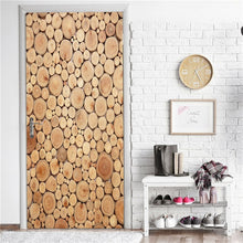 Load image into Gallery viewer, Retro Wooden Door Stickers PVC Waterproof Wallpaper For Doors Living Room Bedroom Home Decor Mural DIY Renovation Decal 90x200cm