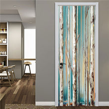 Load image into Gallery viewer, Retro Wooden Door Stickers PVC Waterproof Wallpaper For Doors Living Room Bedroom Home Decor Mural DIY Renovation Decal 90x200cm