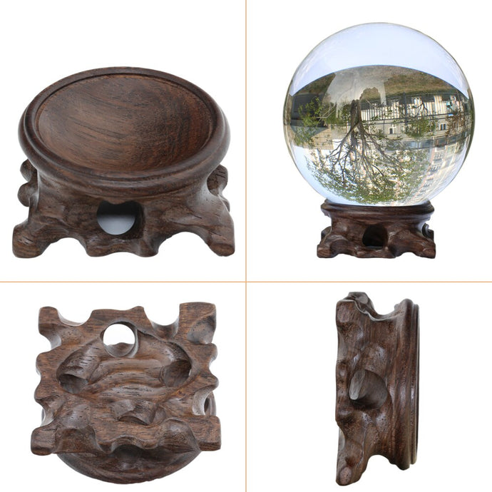 Wood Display Stand for Large Crystal Ball 30/40mm 50mm 60mm 80mm 100mm Big Glass Globe Base Lensball Support Magic Sphere Holder