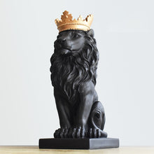 Load image into Gallery viewer, Nordic Handsome Crown Lion Resin Statues Ornament Home Decoration Crafts Mascot Modern Office Desktop Figurines Sculptures Art