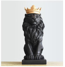 Load image into Gallery viewer, Nordic Handsome Crown Lion Resin Statues Ornament Home Decoration Crafts Mascot Modern Office Desktop Figurines Sculptures Art
