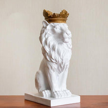 Load image into Gallery viewer, Nordic Handsome Crown Lion Resin Statues Ornament Home Decoration Crafts Mascot Modern Office Desktop Figurines Sculptures Art