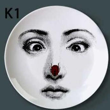 Load image into Gallery viewer, Fornasetti Decorative Plate Hanging Ceramic Craft Home Furnishing Wall Decorative Dish Italy Style Background Painting Adornment