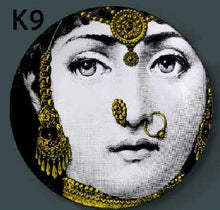 Load image into Gallery viewer, Fornasetti Decorative Plate Hanging Ceramic Craft Home Furnishing Wall Decorative Dish Italy Style Background Painting Adornment