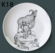 Load image into Gallery viewer, Fornasetti Decorative Plate Hanging Ceramic Craft Home Furnishing Wall Decorative Dish Italy Style Background Painting Adornment