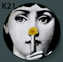 Load image into Gallery viewer, Fornasetti Decorative Plate Hanging Ceramic Craft Home Furnishing Wall Decorative Dish Italy Style Background Painting Adornment