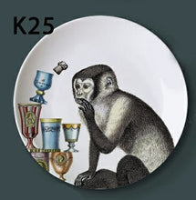 Load image into Gallery viewer, Fornasetti Decorative Plate Hanging Ceramic Craft Home Furnishing Wall Decorative Dish Italy Style Background Painting Adornment
