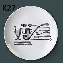 Load image into Gallery viewer, Fornasetti Decorative Plate Hanging Ceramic Craft Home Furnishing Wall Decorative Dish Italy Style Background Painting Adornment