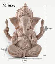 Load image into Gallery viewer, VILEAD Sandstone Indian Ganesha Elephant God Statue Religious Hindu Elephant-Headed Fengshui Buddha Sculpture Home Decor Crafts