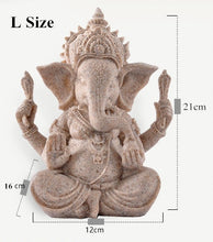 Load image into Gallery viewer, VILEAD Sandstone Indian Ganesha Elephant God Statue Religious Hindu Elephant-Headed Fengshui Buddha Sculpture Home Decor Crafts
