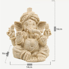 Load image into Gallery viewer, VILEAD Sandstone Indian Ganesha Elephant God Statue Religious Hindu Elephant-Headed Fengshui Buddha Sculpture Home Decor Crafts