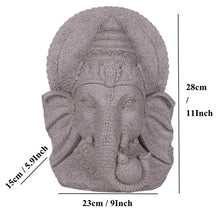 Load image into Gallery viewer, VILEAD Sandstone Indian Ganesha Elephant God Statue Religious Hindu Elephant-Headed Fengshui Buddha Sculpture Home Decor Crafts