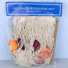 Load image into Gallery viewer, Mediterranean Fishing Net Nautical Home Decor Seashell Anchor Decor Sea Decoration Hand-woven Float Wall Decoration Marine Style